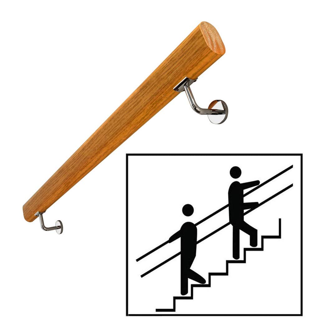 Kit complet de main courante et rampe d'escalier en bois massif robuste
