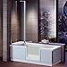Produktbild Badewanne mit Tür, Seniorenbadewanne 180x80x57,5cm mit Duschkabine,Wannenschürze und Ablauf/Sifon, Ausführung RECHTS