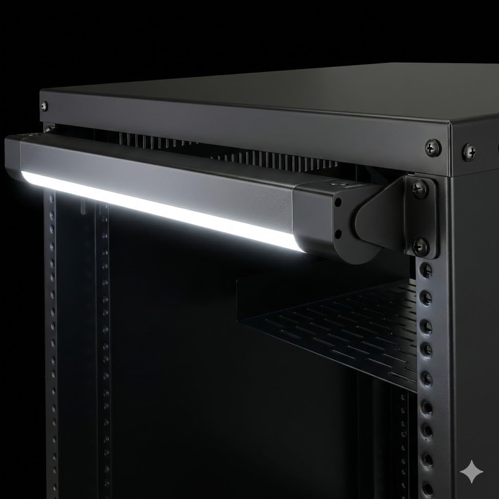 Infitronic Lámpara de rack de 19 pulgadas, 1 U, multicolor, lámpara de estudio DJ, color a elegir y regulable