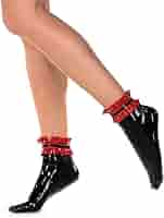 Amazon.co.jp: Libidex ラバー ソックス 黒白 Sサイズ latex