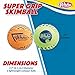 Wahu Super Grip 100% Waterproof Skimball Set, Pack of 2 Water Skipping Balls for Pool and Beach, Skips Over 150' on Water, Green/Orange