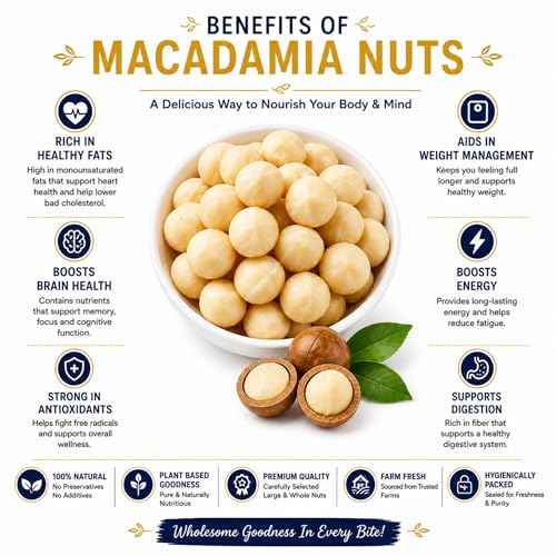 Image of Dry Goods Co. Macadamia Nuts 200g | Premium Vacuum Packed Macadamia Kernels | Lab Tested & Fresh | Buttery Crunchy Healthy Snack | Keto Friendly Exotic Nuts