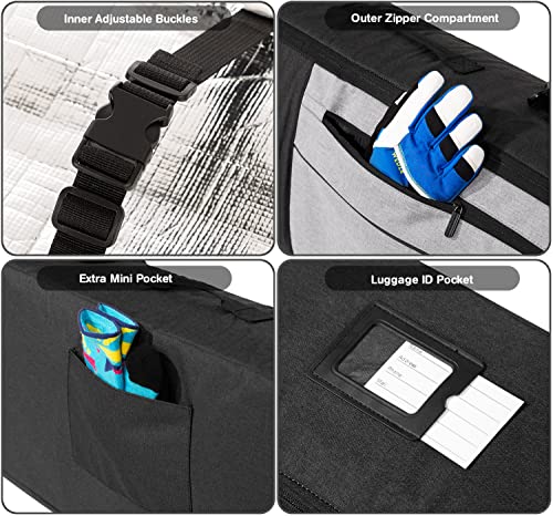Padded Snowboard Bag Ski Bag 600D Water-Resistant Polyester Fits Board ,Bindings, Boots, Jacket, Pants, Helmet Unisex Bag For Air Travel (160Cm) #TOP3
