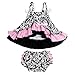 Jubileens 2 PCS Baby Toddlers Infant Girls Cotton Cute Dress+ Underpants Outfit Sets (S(0-6 Months), Pink)