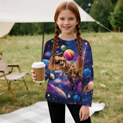 Image of Uourmeti Long Sleeve Tops for Boys Graphic T Shirts Teen Girls Active Pullover Tees