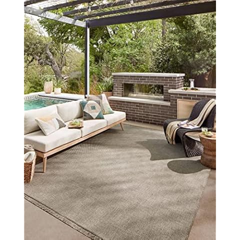 Loloi II Dawn Collection Indoor/Outdoor DAW-04 Coffee 7'-8" x 10' Area Rug Cover