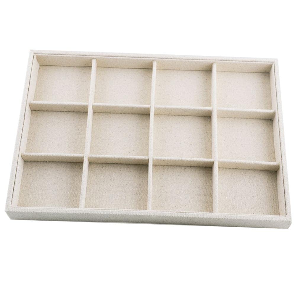 MWTSYSQ Women Jewelry Ring Earrings Jewelry Display Organizer Tray Holder 24 Grid Tray Jewelry for Women