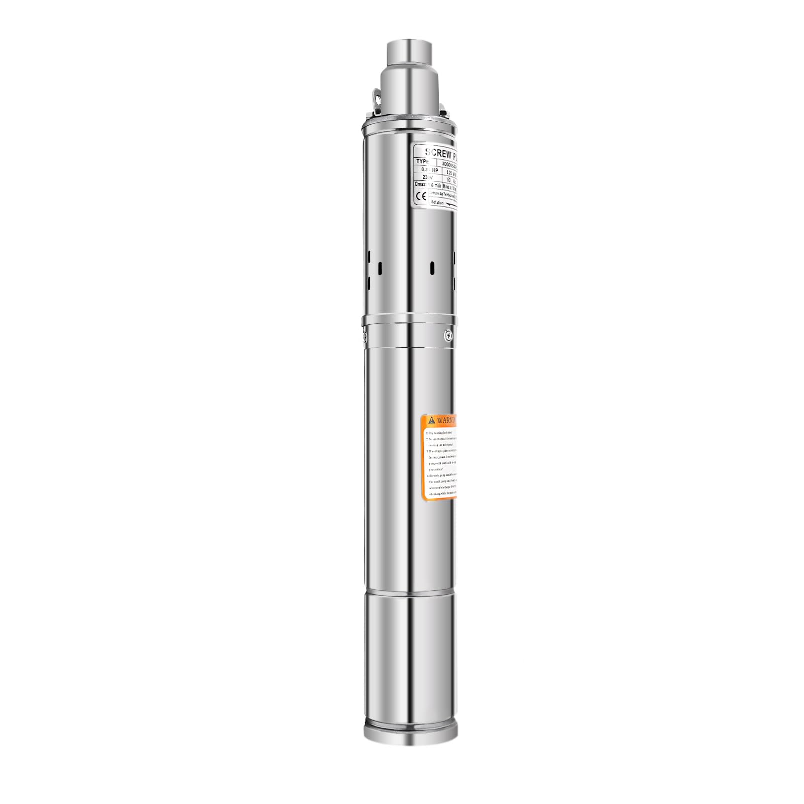 Pompa do studni głębinowych, ze stali nierdzewnej 370 W, pompa głębinowa 1000 l/h, zaopatrzenie w wodę dla rolników, wysokość tłoczenia 50 m, nawadnianie studni i wieża wodna, maks. 5 bar (250 W, 3