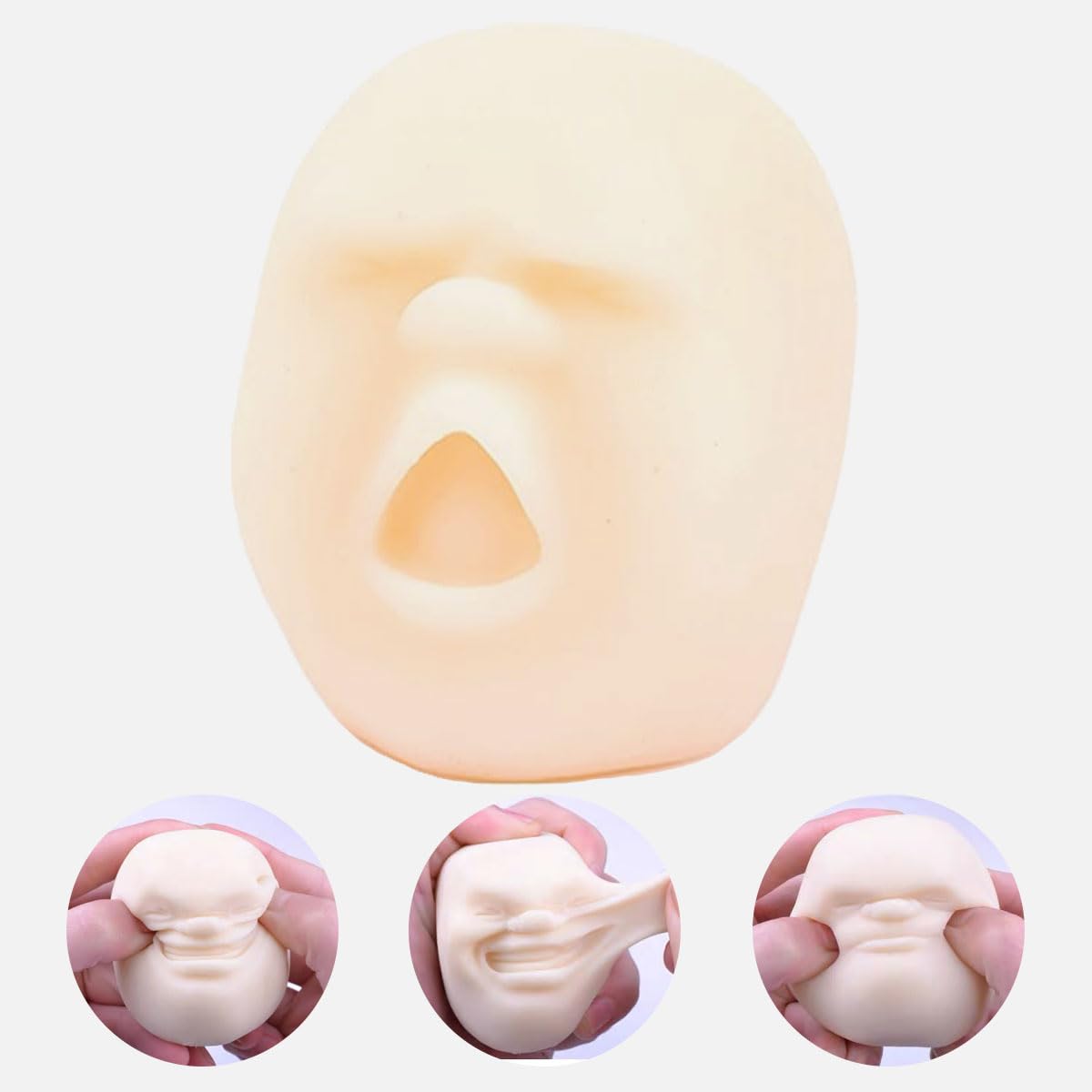 MSRRTUSY Funny Human Face Emotion Ball for Adults, Scented Soft Stretchy Fidget Toys, Fidget Sensory Relief, Stress Squeeze Ball, Anxiety Relief, Christmas, Easter Egg, Classroom Prizes