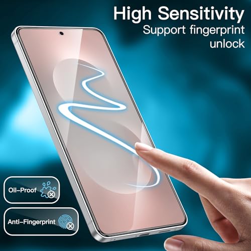 Image of JETech Screen Protector Guard for Galaxy S25 Edge, 2+2 Pack | with Camera Lens Protector, HD Clear Tempered Glass, Fingerprint ID Compatible, Anti-Scratch Protection