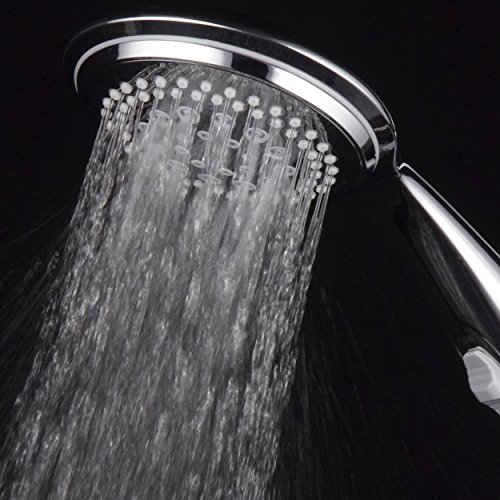Dream Spa 1459 9-Setting High-Power Ultra-Luxury Handheld Shower Head With Patented On/Off Pause Switch And 5-7 Foot Stretchable Stainless Steel Hose (Premium Chrome) Use As Overhead Or Handshower #TOP6