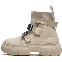 Men's Chunky Sole Combat Boots Lace-Up Ankle Boots for Streetwear | Chunky lug sole and structured lace-up design bring a bold combat-inspired edge to jeans everyday streetwear outfits.