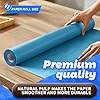 PerkHomy Lake Blue Kraft Paper Roll 17.5" x 760" (63') for Gift Wrapping Bouquet Flower Art Painting Craft Writing Packaging Shipping 80GSM 55LB (Lake Blue, 17.5" x 63') #2