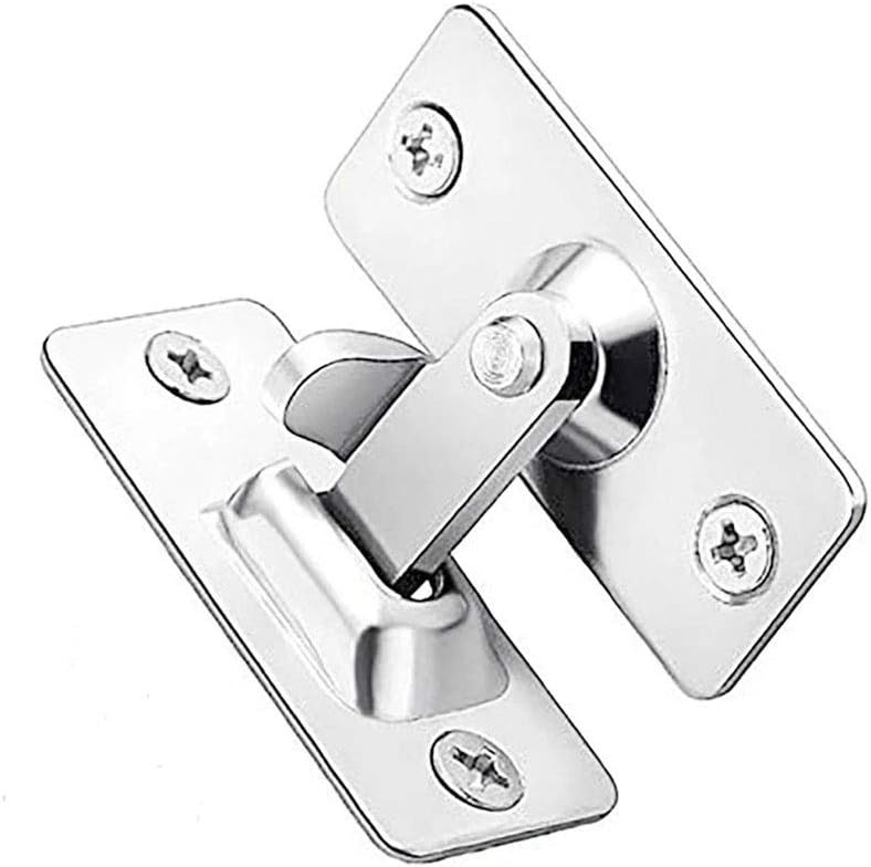 90 Degree Stainless Steel Door Latch Right Angle Sliding Bending Lock Screw Locker Hardware Accessories with Screws