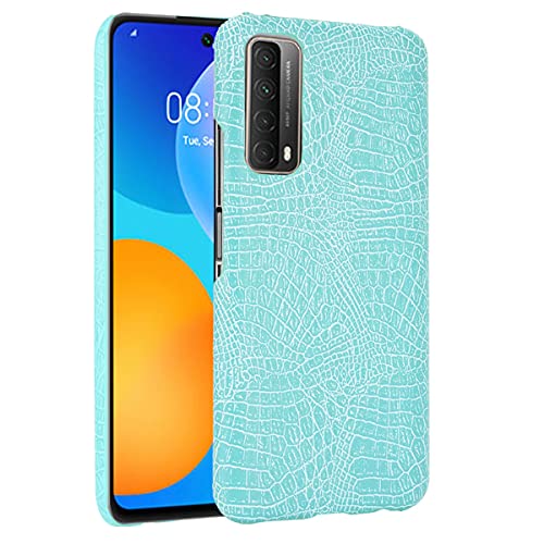 Huawei P Smart 2021 Case, Huawei Y7a Case, Gift_Source Slim Hard PC Phone Case Crocodile Pattern PU Leather Back Cover Ultra Thin Anti-Slip Protective Shell for Huawei P Smart 2021/Y7A (6.67") [Green]