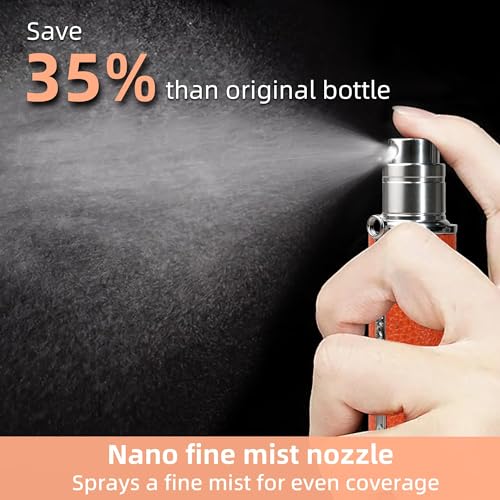 muilsae AF01RD Leather Perfume atomiser, 5ml Bottom Fill Travel Perfume Bottle, Refillable Perfume Dispenser for Women & Men (Red 5ml) by muilsae - Image 2