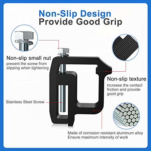 Moveland 8Pcs Camper Shell Clamps - Heavy Duty Truck Topper Clamps - No Drilling Required Truck Cap Clamps For Chevy Silverado Sierra/Dodge Dakota Ram 1500 2500 3500, F150 F250, Titan, Tundra #TOP2
