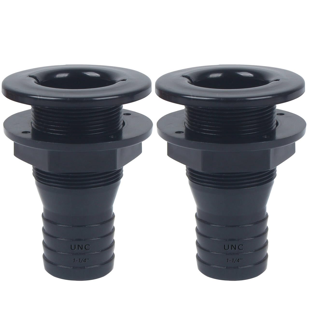 Thru Hull Fittings for Boats, ABS Plastic Through Hull Fitting, Thru-Hull Connector Fitting, Boat Plumbing Fittings Accessory, Thru Drain Connector