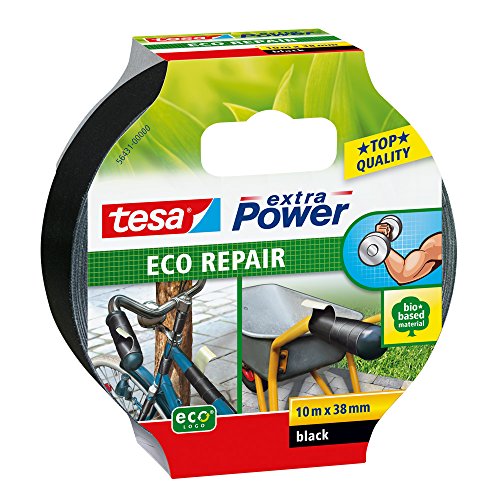 TESA 56431-00000-00 - Cinta de tela extra fuerte Eco Reparación 10mx38mm CC Negro