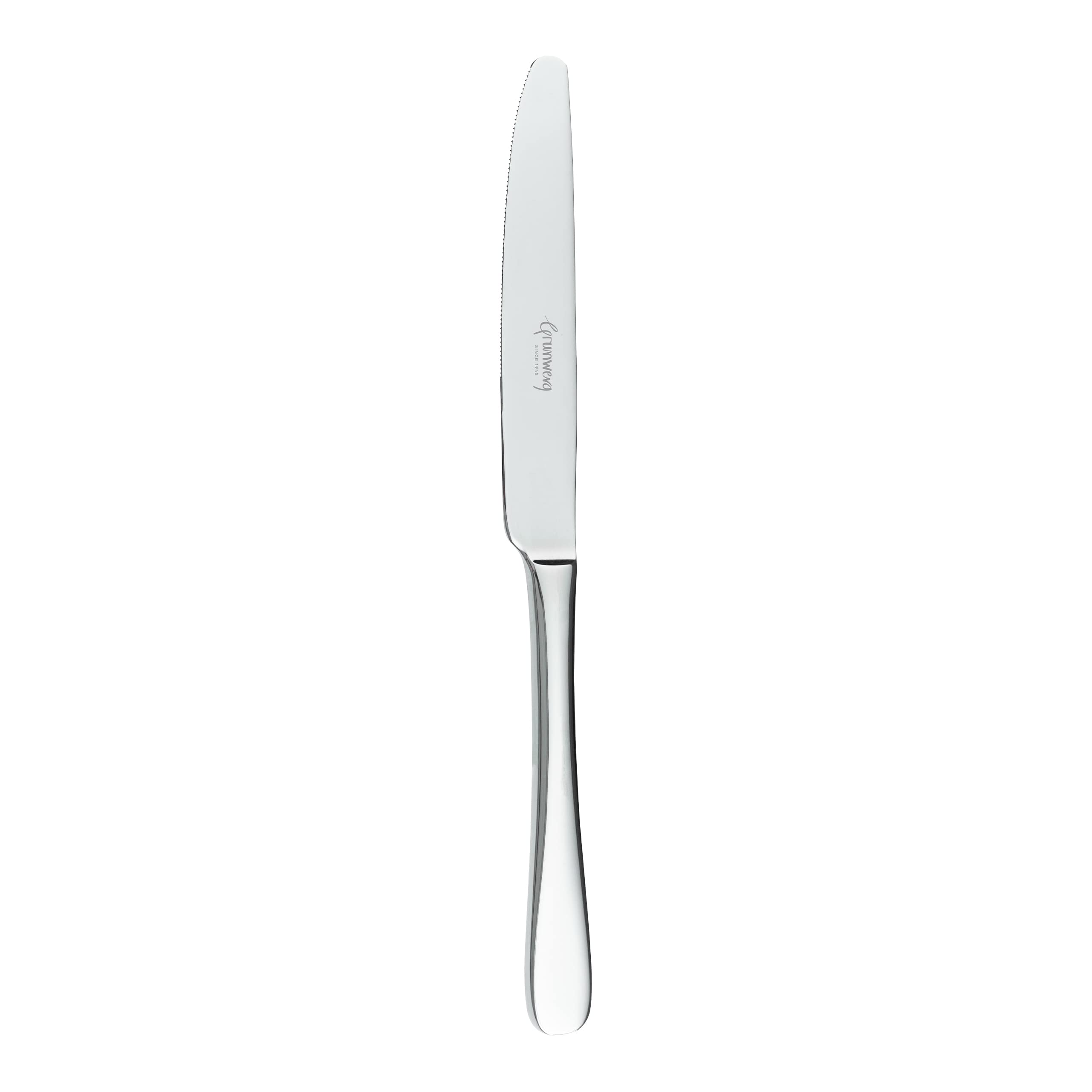Grunwerg Windsor Pattern Dessert Knives, Pack of 12, 18/0 Stainless Steel, Mirror Polished, Silver