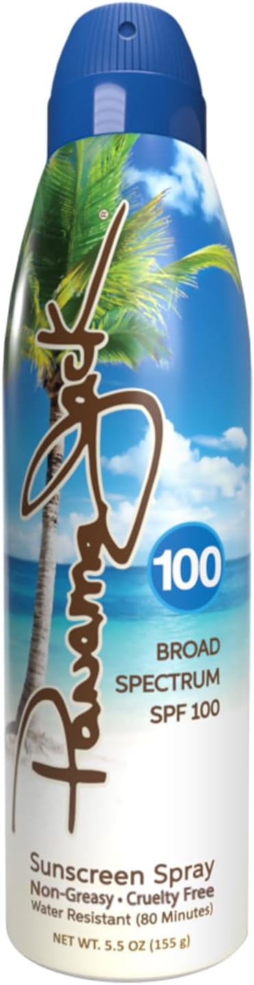 Continuous Spray Sunscreen - SPF 100, Broad Spectrum UVA/UVB Protection, PABA, Paraben, Gluten & Cruelty Free, Water Resistant (80 Minutes), 5.5 OZ (Pack of 1)