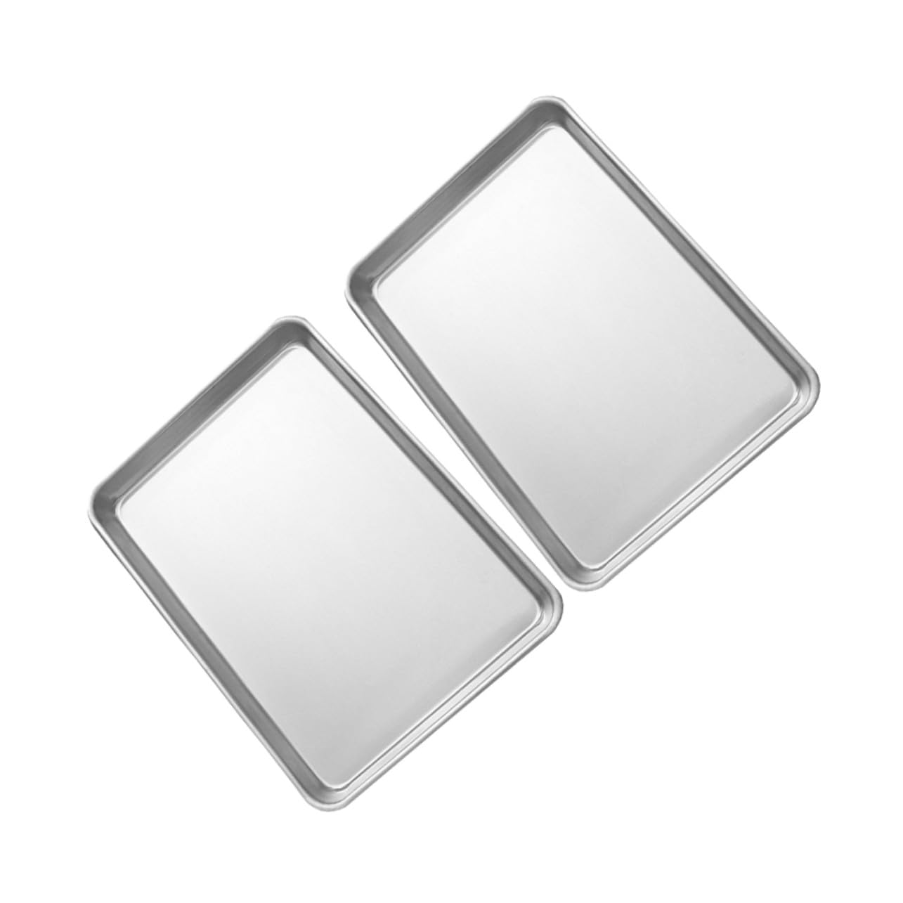 2 Pièces Moule à Gâteau Rectangulaire Antiadhésif en Alliage D'aluminium
