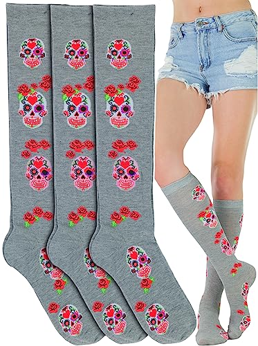 Image of ToBeInStyle Women's Colorful Patterned Design Knee High Socks