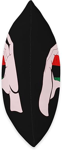 Miniatura 2 de Pan African UNIA Flag Heart Sign Juneteenth Afro-American Throw Pillow, 18x18, Multicolor