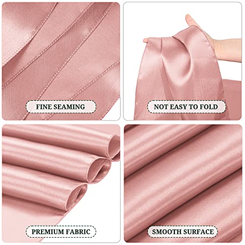 15 Pack Rose Gold Satin Table Runners For Wedding 12 X 108 Inch Long Table Runners For Rectangle Round Tables,Smooth Table Runner Birthday Party Banquets Decoration #TOP2