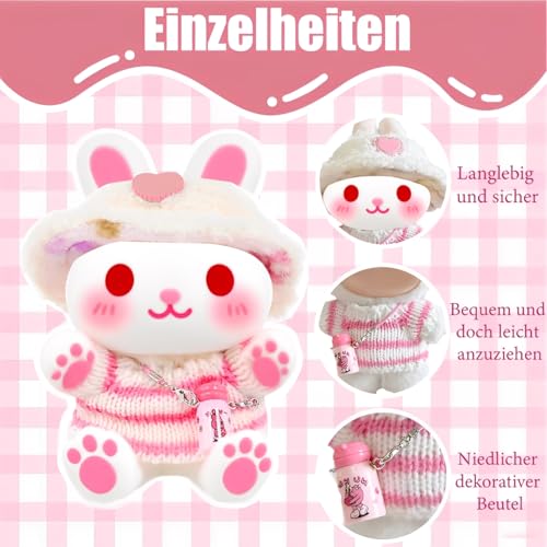 Esshogo 1 Set Kleidungsset für LBB Puppe, Bekleidung für 17cm Plüsch, Kleidung für Puppe, Puppenkleidung, Kleidung für 17 cm große Puppe
