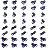 6mm Air Push Schnellbefestigungen 40Pcs Luftschlauch Pneumatischer Connector 4 Form für Die Schnelle Verbindung von Luftleitungen Pneumatik Steckverbinder
