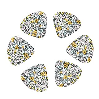 Lot de 12 médiators pour guitare électrique basse acoustique Motif floral Noir - Les Beatles, Paul McCartney, John Lennon, RIngo Starr, George Harrison Lot de 12 médiators pour guitare électrique basse acoustique Motif floral Noir – Image 2