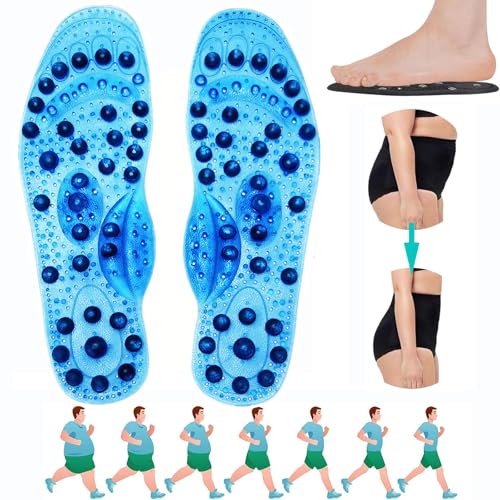 Plantillas con terapia magnética, PVC, talla L (40-45), azul