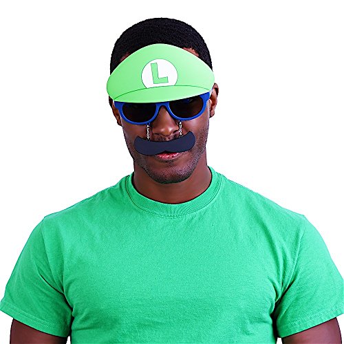 Costume-Sunglasses-Nintendo-Luigi-Mustache-Sun-Staches-Party-Favors-UV400
