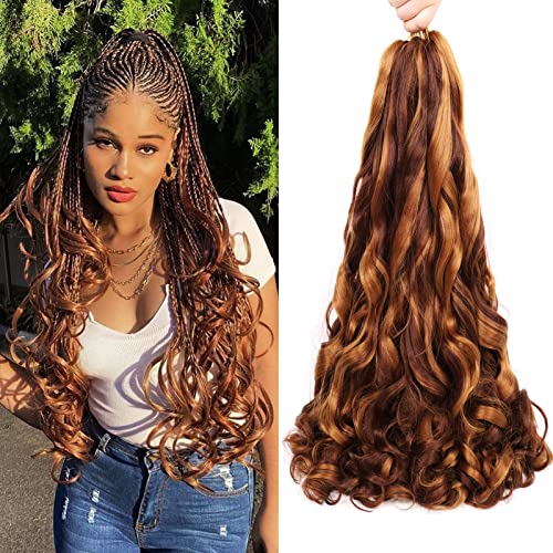 8 Pack French Curly Braiding Hair 20 Inch Pre Stretched Curly Braiding Hair Yaki Texture French Curl Braiding Hair Extensions for Black Women (20 Inch, 30/33)