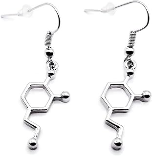 Dopamine Molecule Earrings Psychiatrist Gift Psychologist Gift Neurologist Neurotransmitter Happy Chemical Scientist Chemistry Biology Psychiatry Jewelry Molecules Gift Science Student Teacher Science Lover Gift Dopamine Earrings