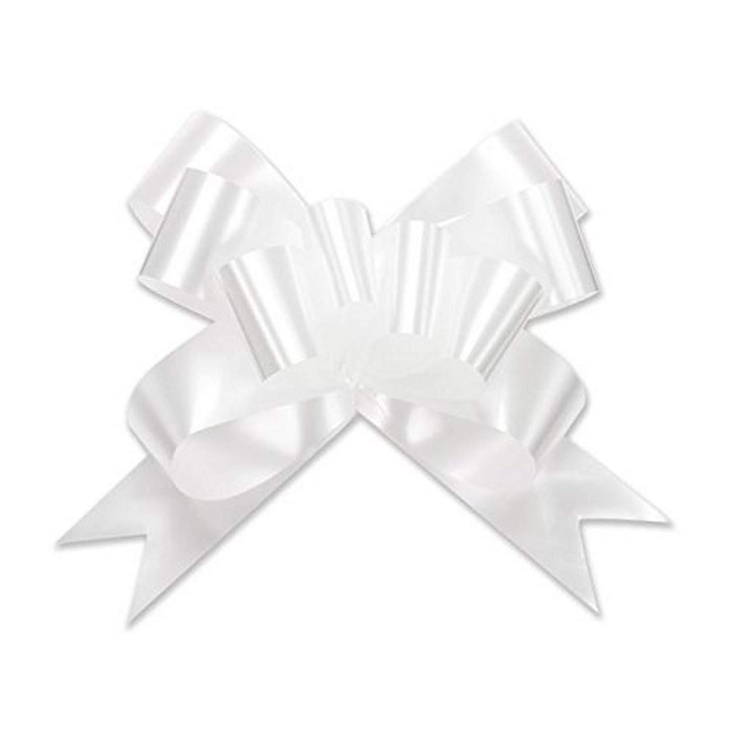 Berwick 3910001 Offray Bow Magic Splendorette Butterfly Bows-4" Diameter X 8 Loops, 7/8" Wide Ribbon-100 Count Pull Bow, White