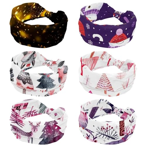 otnrnondcl 6 Pack Cute Snowmen have fun in Winter Holidays