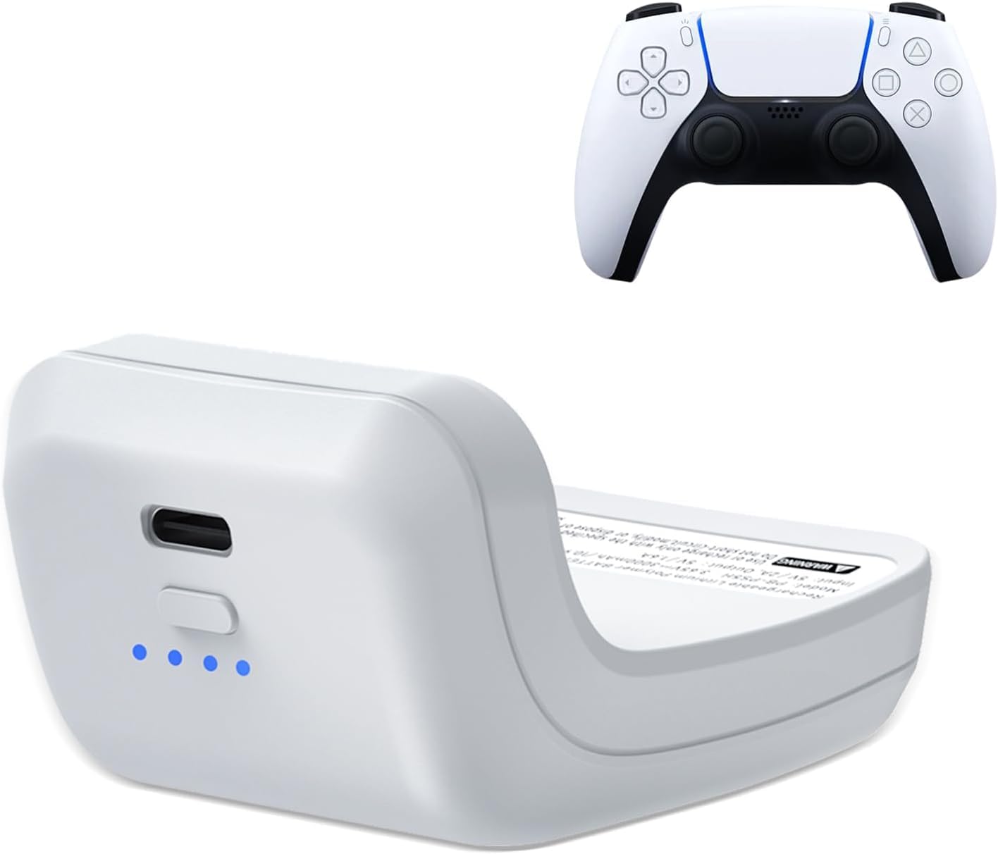 2 Pack 3000mAh PS5 Controller Externer Akku für Sony PlayStation 5 PS5 DualSense Controller, Wiederaufladbar PS5 Ersatz Akku Pack Extender mit Typ-C Ladekabel (2)