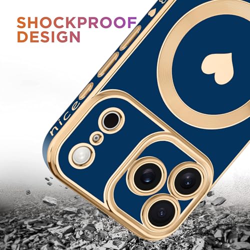 tharlet Magnetic for iPhone 17 Pro Case Cute Love Heart Luxury Plating by tharlet - Used condition - Image 4