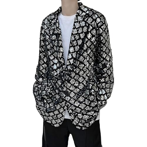 Veste disco à paillettes pour homme idéale pour un mariage élégant