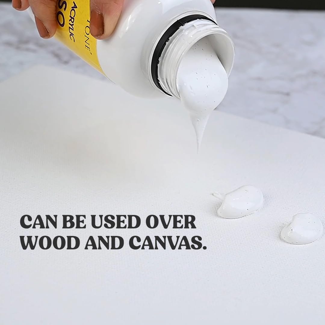 GRANOTONE Acrylic Gesso White 100ml Universal Primer 2