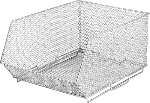 YBM Home Mesh Stackable Wire Storage Basket for Under Sink,