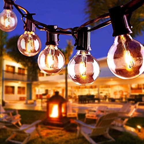 Outdoor Garden String Lights,25ft G40 Patio Outside String Lights