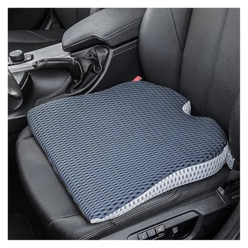 Cojín de asiento de coche gris para viajes largos en carretera con espuma suave de memoria
