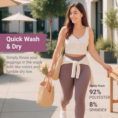 Image of SATINA High Waisted Leggings for Women - Comfortable and Stretchy in Versatile Sizes and Colors