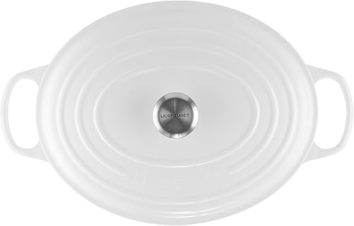Miniatura 2 de Le Creuset - Olla holandés redonda con tapa de cocina, hecha de hierro fundido esmaltado, de 9.5 cuartos de galón de capacidad, color blanco,