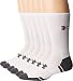 Under Armour Adult Resistor 3.0 Crew Socks (6 Pack), White/Graphite, X Large