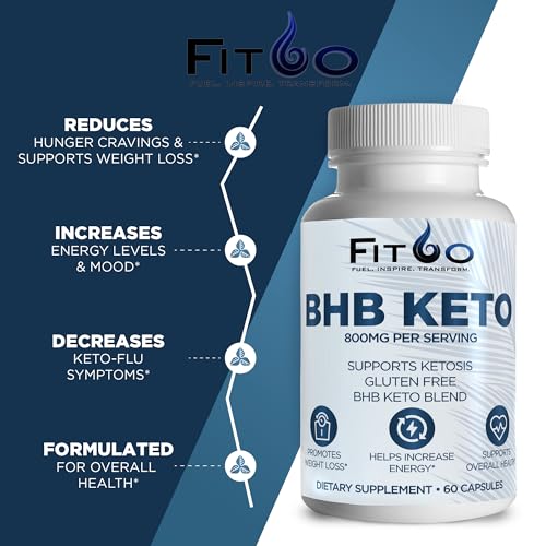FIT60 Keto Diet Pills for Men & Women - Boost Energy and Mental Clarity for Enhanced Focus- Keto Fat Burner - Keto BHB Pill for Ketosis Support- 30 Days Supply - Image 3