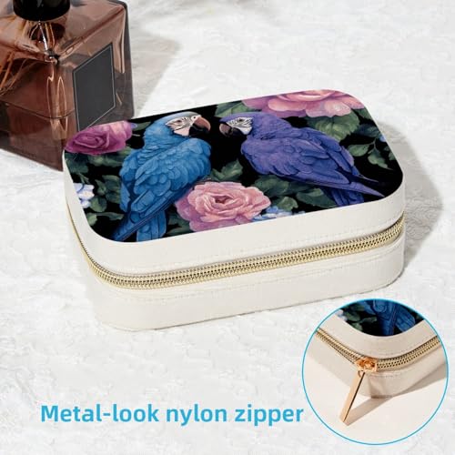 Boîte de rangement bijoux portable avec compartiments colliers et bagues - 7